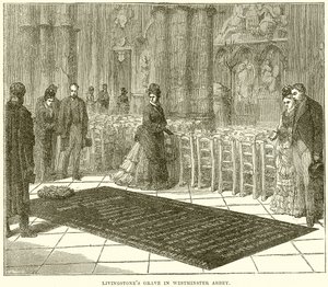 Livingstones Grave ve Westminsterském opatství od English School