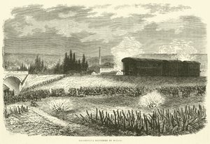 Lokomotivové baterie v akci, listopad 1870 od English School
