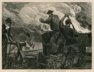 London Sketches: The Battle of the Pavements od English School