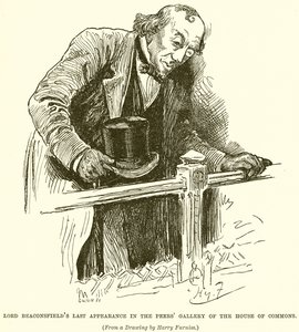 Lord Beaconsfields se naposledy objevil v Peers Gallery v Dolní sněmovně