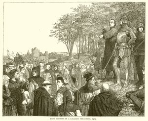 Lord Cobham na Lollard Preaching, 1413 od English School