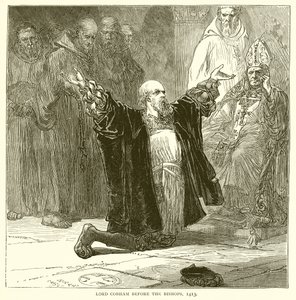 Lord Cobham před biskupy, 1413 od English School