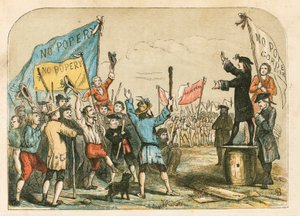 Lord George Gordon promlouvá k davu na St George