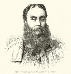 Lord Powerscourt, nový rytíř svatého Patrika (rytina) od English School