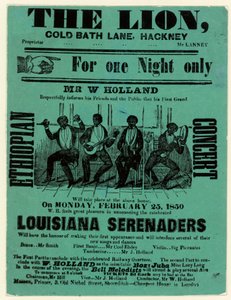 Louisiana Serenaders ve společnosti Lion, Hackney od English School