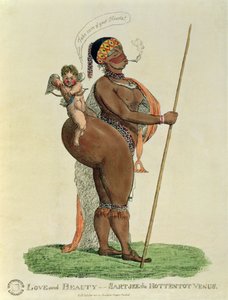 Láska a krása - Sartjee the Hottentot Venuše, 1810 od English School