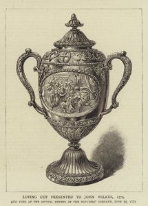 Loving Cup předán Johnu Wilkesovi od English School