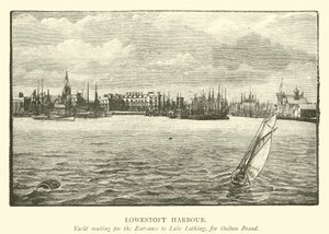 Přístav Lowestoft. Výroba jachet pro vstup do Lake Lothing pro Oulton Broad od English School