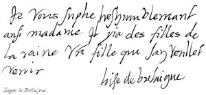 Loise de bretaigne od English School