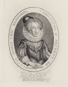 Lucy Harrington, hraběnka z Bedfordu (rytina) od English School