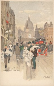 Ludgate Hill, Londýn, papírový chlapec od English School