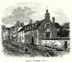 Ludlow Gymnázium (rytina) od English School