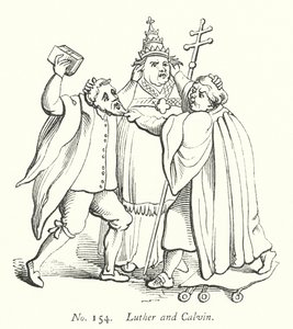 Luther a Calvin (rytina) od English School