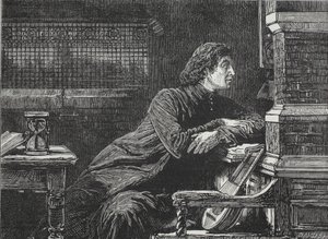 Luther at the Casement, ilustrace z Historie protestantismu od Jamese Aitkena Wylie (1808-1890), pub. 1878 od English School