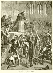 Luther odsuzující římský rituál od English School