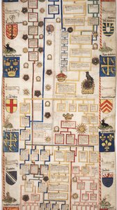 MS Lewis E 201 sekce 6, Kronika dějin světa od stvoření po Woden, s genealogií Edwarda IV., kolem roku 1461 od English School