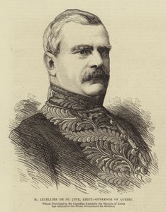 M Letellier de St Just, poručík-guvernér Quebecu (rytina) od English School