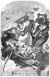 Macbeth – Ilustrace v “” Completes de William Shakespeare”” 1866 - Ilustrace a obecná forma tohoto vydání jsou vypůjčeny z Cassellova ilustrovaného Shakespeara, vydaného v Londýně od English School