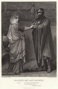 Macbeth a Lady Macbeth, Macbeth, dějství I, scéna V od English School