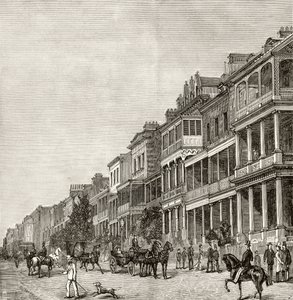 Macquarie Street, Sydney, kolem roku 1880, z 