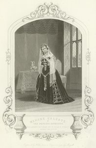 Madame Celeste jako princezna Katherine v Jindřich V., dějství V, scéna II od English School