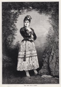 Madame Marie Roze jako Carmen (rytina) od English School