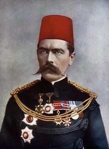 Generálmajor Lord Horatio Herbert Kitchener (1850-1916) z Chartúmu a z Broome, ilustrace z „Celebrities of the Army“ od Charlese N. Robinsona, vydáno 1900 (barevné lito) od English School