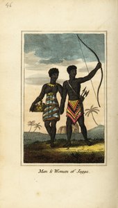 Muž a žena z Jagga, z království Monoemugi a Caffraria, Afrika od English School