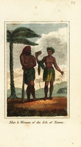 Muž a žena z ostrova Tanna, Vanuatu od English School