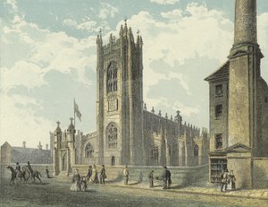 Manchesterská katedrála, pohled na jihozápad od English School