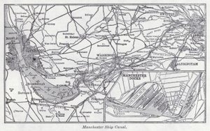 Manchesterský lodní kanál (litho) od English School