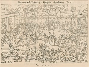 Manners and Customs of English; Vauxhall Gardens, Londýn od English School