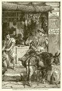 Způsoby římských otroků.--Ulice v Pompejích od English School