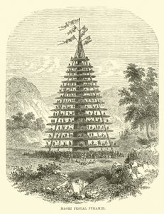 Maorská slavnostní pyramida od English School