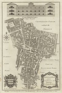 Mapa Cripplegate Ward, Londýn