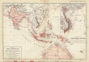 Mapa jihovýchodní Asie a severní Austrálie