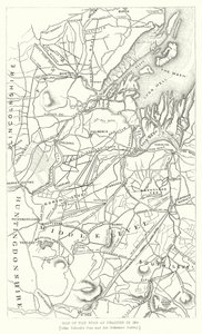 Mapa močálů, jak byly odvodněny v roce 1830 (rytina) od English School
