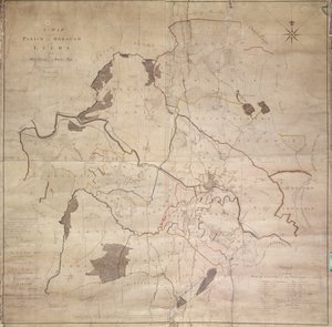 Mapa farnosti nebo městské části Leeds od English School