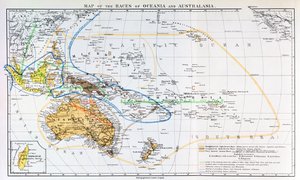 Mapa ras Oceánie a Australasie, z 