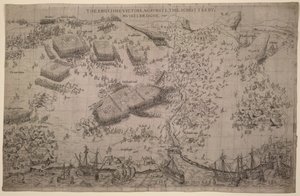 Maps.C.C.5.a.409 The Battle of Pinkie, c.1547-48 (rytina) od English School