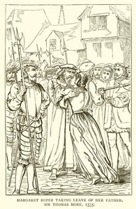 Margaret Roperová se rozchází se svým otcem, Sirem Thomasem Morem, 1535 od English School