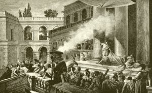 Mark Antony ukazuje lidu Caesarovu mrtvolu od English School