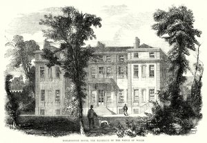 Marlborough House, rezidence prince z Walesu (rytina) od English School