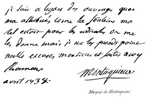 markýz z Montesquieu od English School