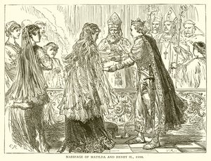 Sňatek Matyldy a Jindřicha II., 1100 od English School