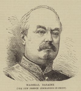 Marshal Bazaine, nový francouzský vrchní velitel (rytina) od English School