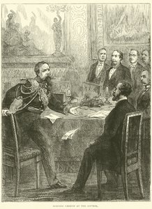Maršál Leboeuf na zasedání Rady, 1870 od English School