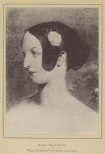 Mary Hogarth, Kate Nickleby a další postavy (litografie) od English School
