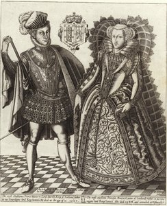 Mary, skotská královna, a Henry Stuart, lord Darnley od English School