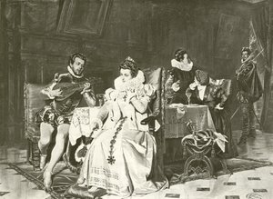 Mary Stuart a Rizzio (hlubotisk) od English School